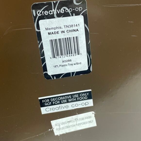 Creative Co-op Vintage 1913 Postcard Postage Stamp Style Cardinal Plastic Tray - Picture 5 of 5